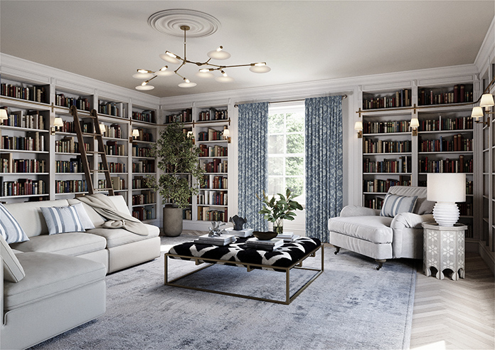 Bird Garden, Denim - Made to Measure Curtains - Image 7